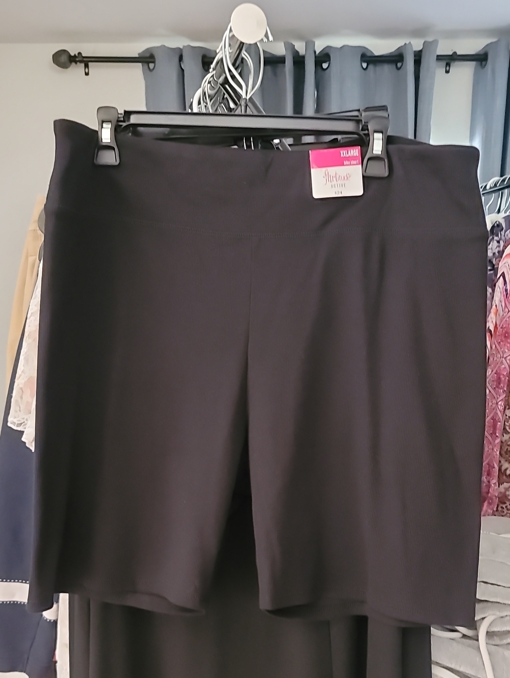 Flirtitude Black Active High-Rise Bike Shorts